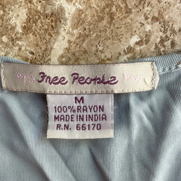 Free People Light Blue Floral Midi Dress - Picture 2 of 6